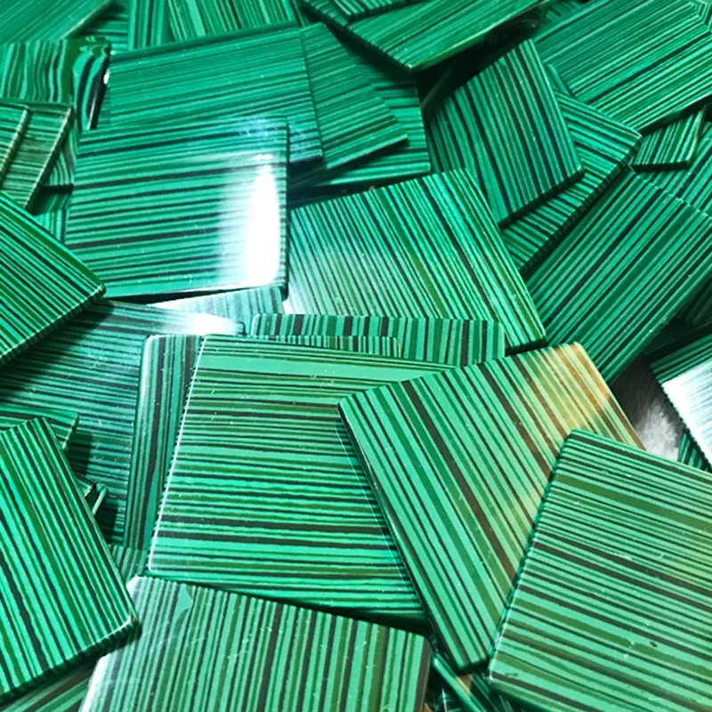 

Synthetic malachite squares 40x40x2mm