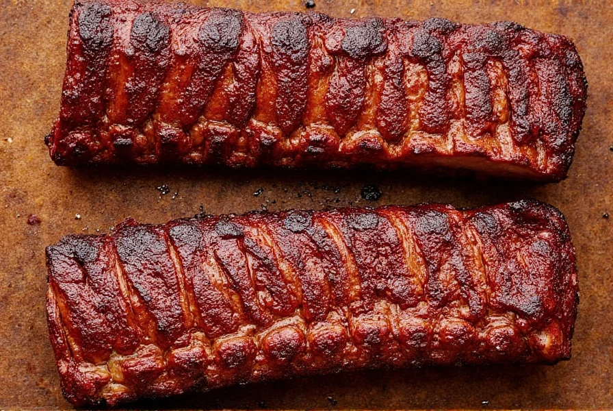 Applying rub to ribs