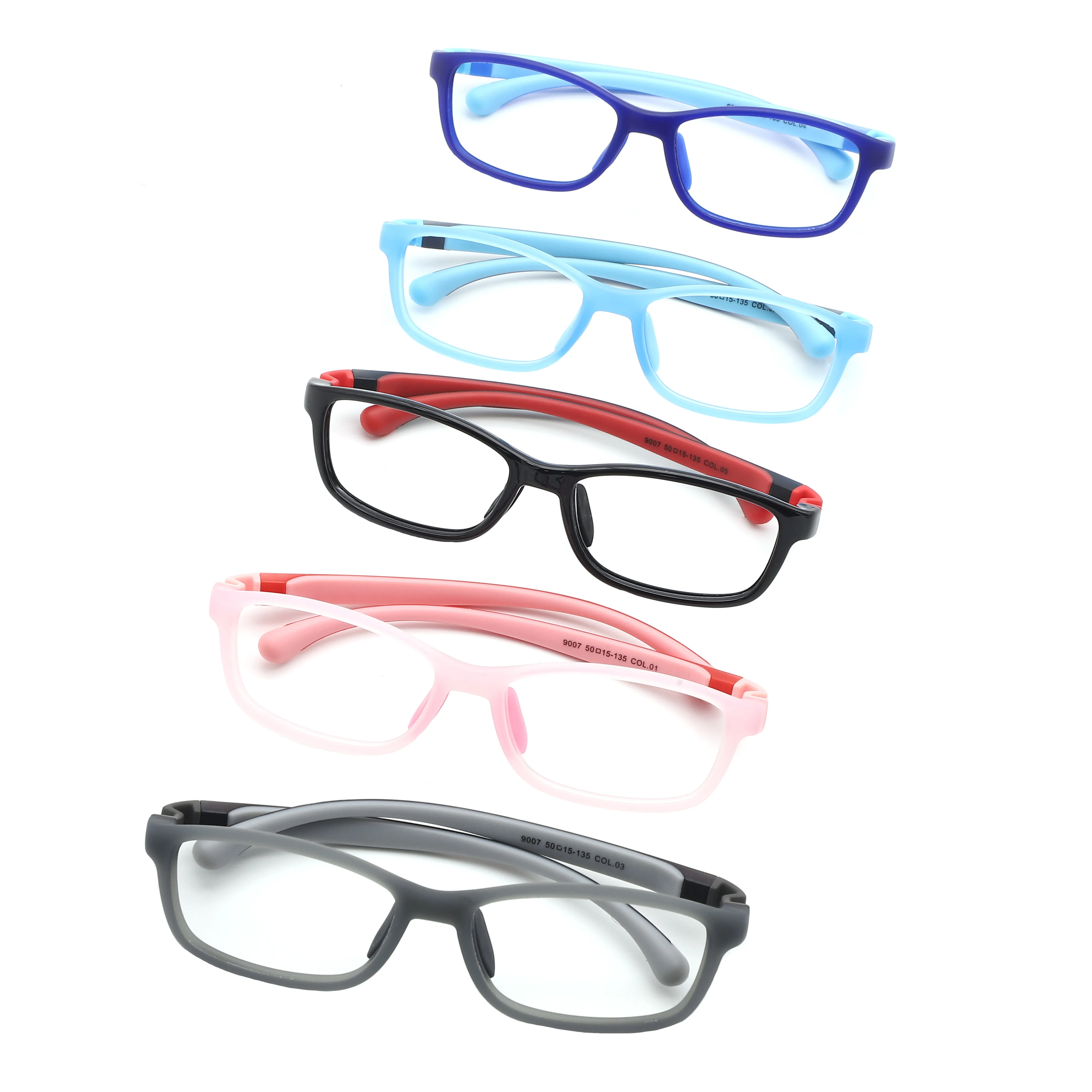 

China Good tr90 optical glasses frame eye glasses for kid children safety glasses frames, 5 colors