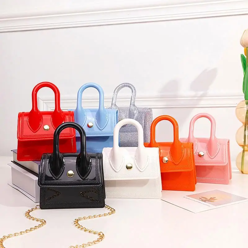 

Summer Girl Small Crossbody Bags Women Hand Bags Ladies Mini PVC Purse Jelly Bags