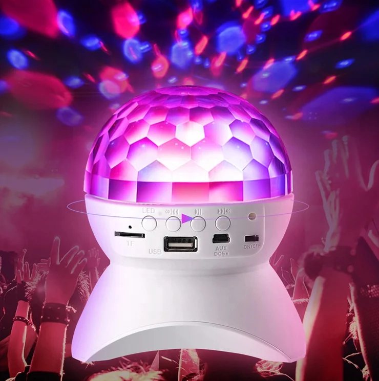 

Mini Portable Perfect Sound Disco Party Lighting Compatible Wireless Bt Speaker Stage Light with led light