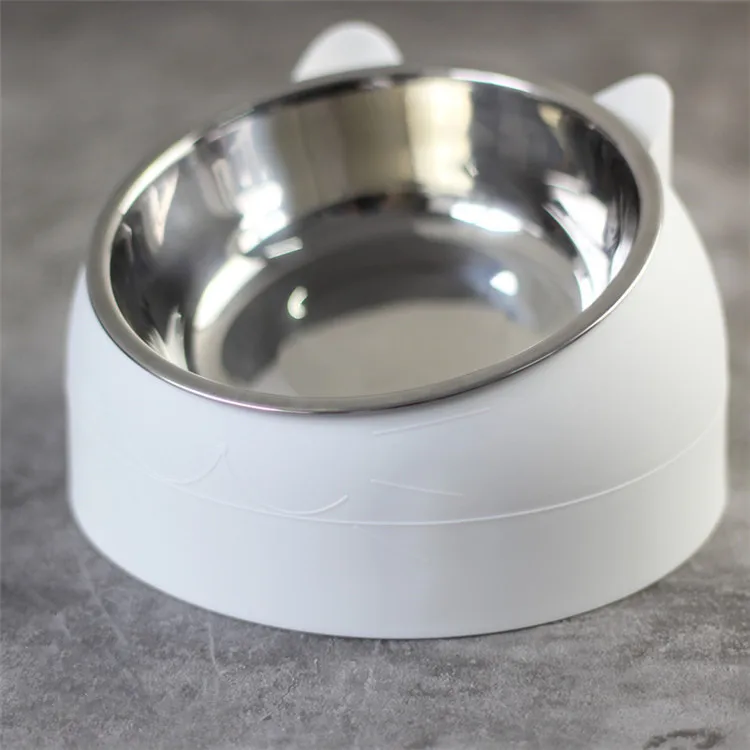 

Wholesale Hot Sell Pet Supplies Protect The Cervical Spine Stainless Steel Tilted Pet Bowl