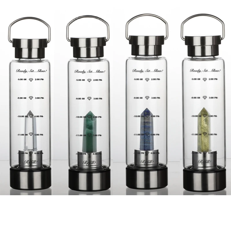 

bpa free borosilicate glass exercise hot-water bottle safe, Customized color acceptable