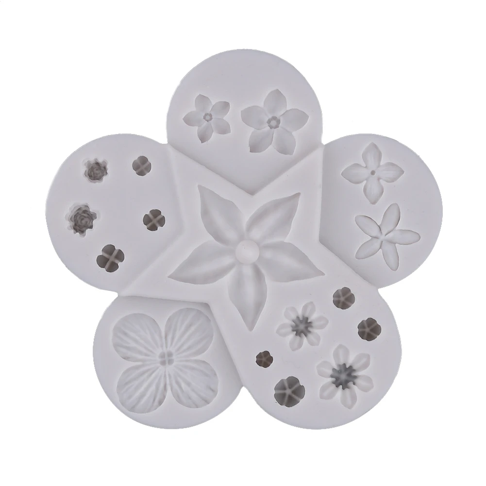 

Flower Cake Silicone Mold Four-leaf Clover DIY Cake Decorating Tools Chocolate Fondant Candy Soap Resin Mould