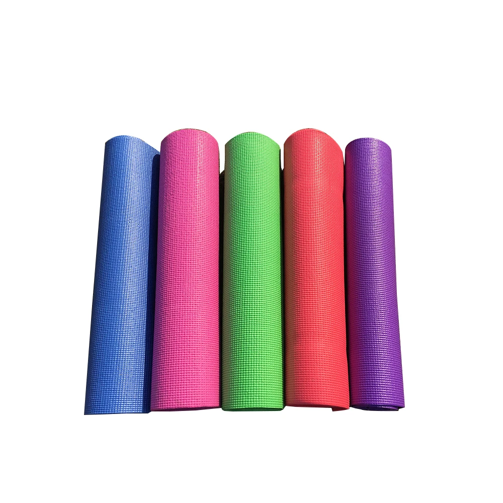 

High Density Anti-Tear Gym Fitness Mats, Gymnastics Exercise PVC Yoga Mat Manufacturer From China, Blue, purple, pink, green, gray and customized