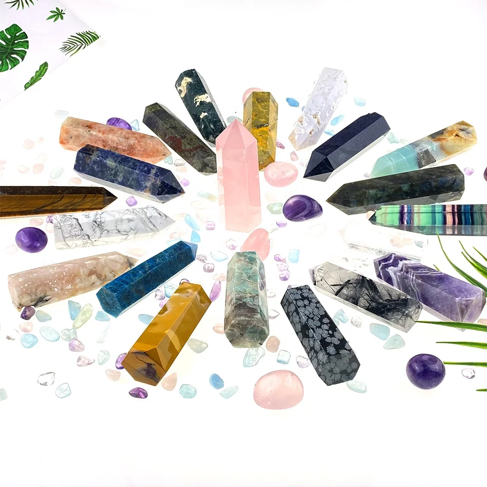 

Wholesale Natural Rose Quartz Tower Amethyst Healing Crystal Stone Crystals Wand Crystals Point