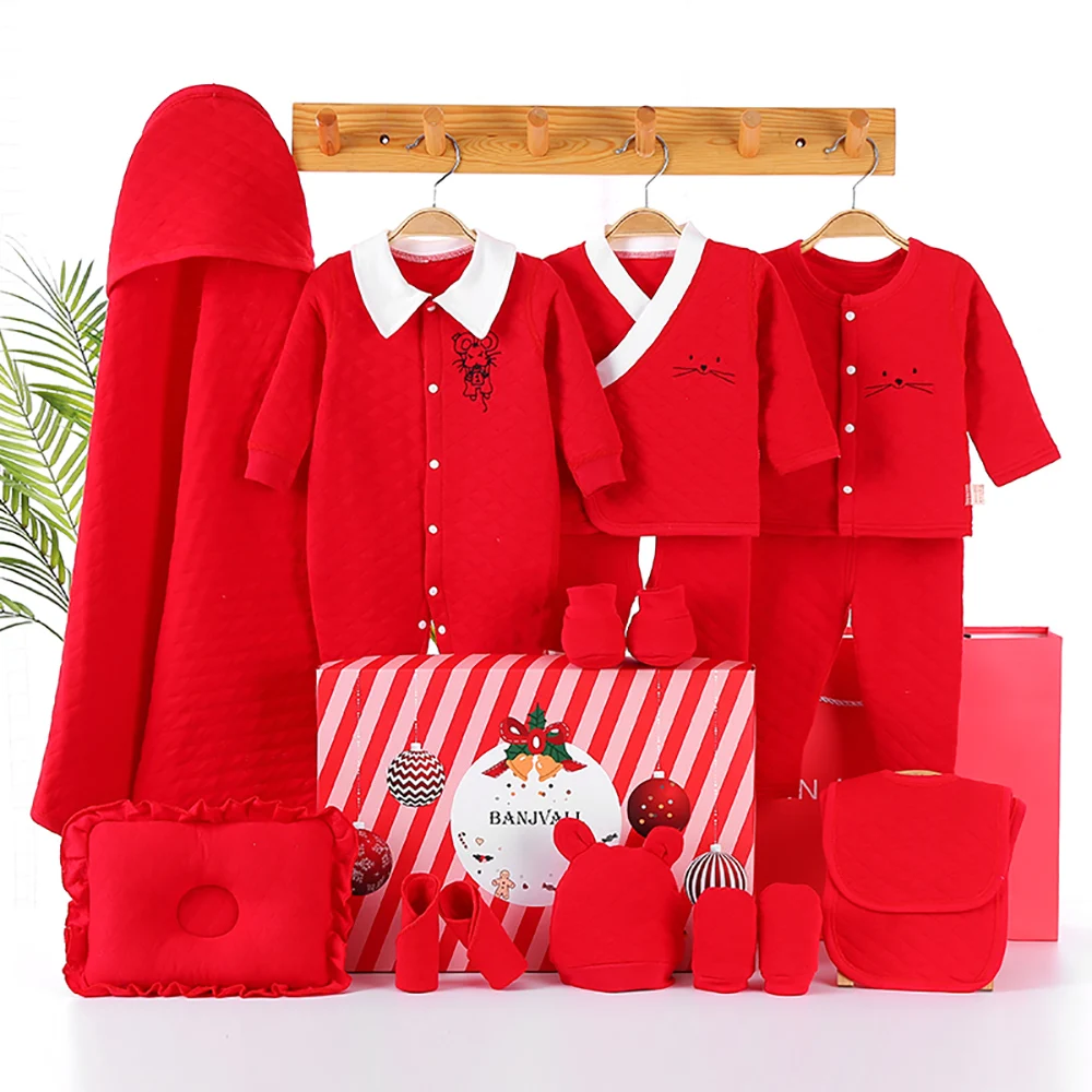 New arrival Newborn Cotton 17pcs 0-6 Months Baby Clothes Gift Box
