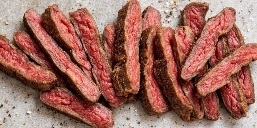 A beautifully cooked steak with a perfect crust from proper salting