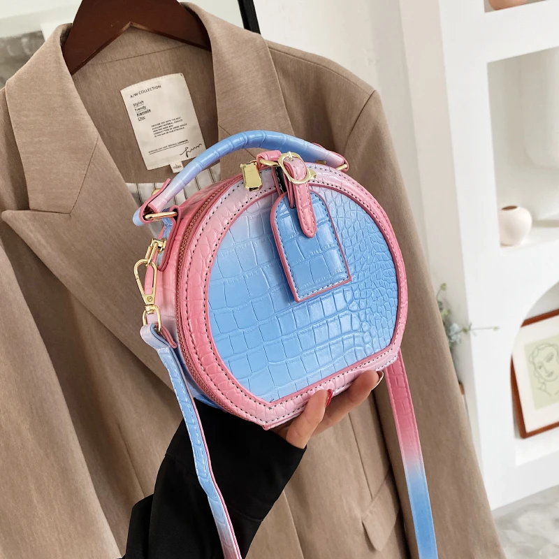 

Fashion mini shoulder bag crocodile pattern ladies messenger bag ladies bag small messenger PU leather color handbag, 4colors / customisable