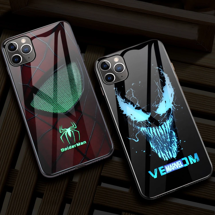 

Custom Printing Universal waterproof LED Light luminous Flashing Phone Case max pro mini for iPhone 12 11 X 8 7