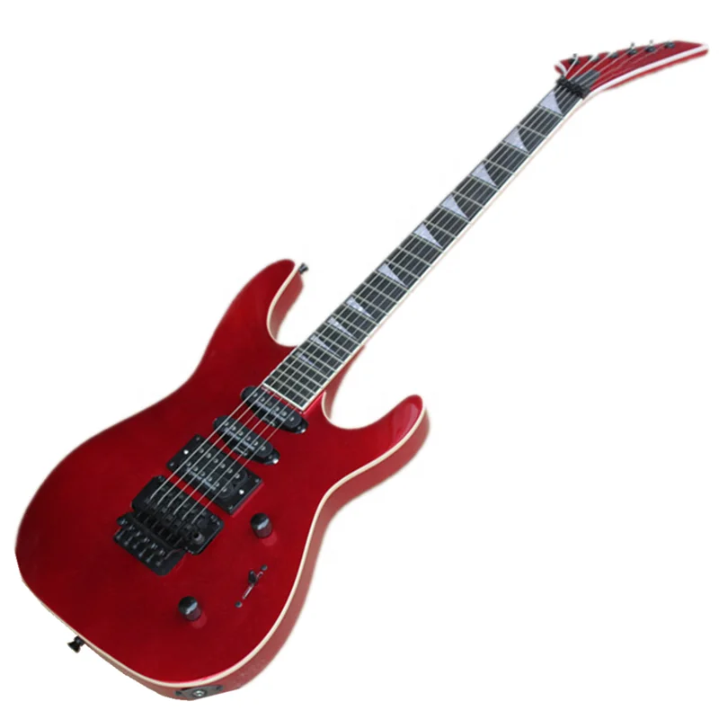 

Red Body Electric Guitar with SHH Pickups,Floyd Rose electric guitar bridge,fretboard electric guitar