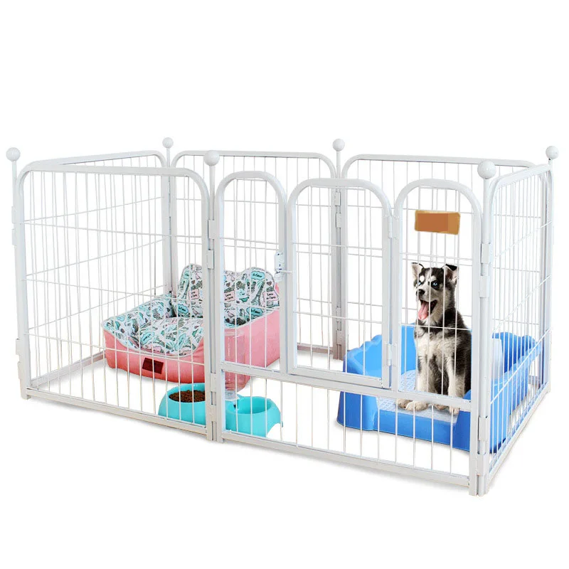 

2021 New Products Iron Fence Dog Kennels DIY Indoor Large Space Dog Crate Rabbit House, As picture