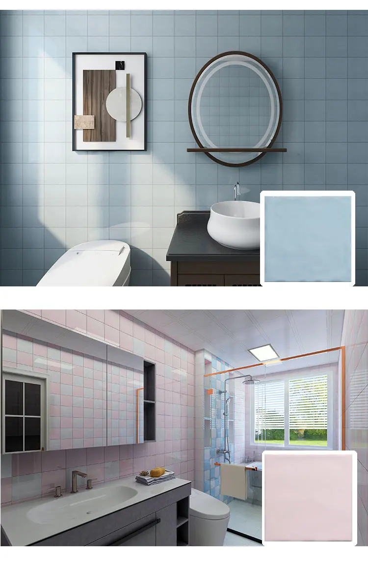 150x150 Handmade Design Decorative Shower Room Ceramic Subway Tile