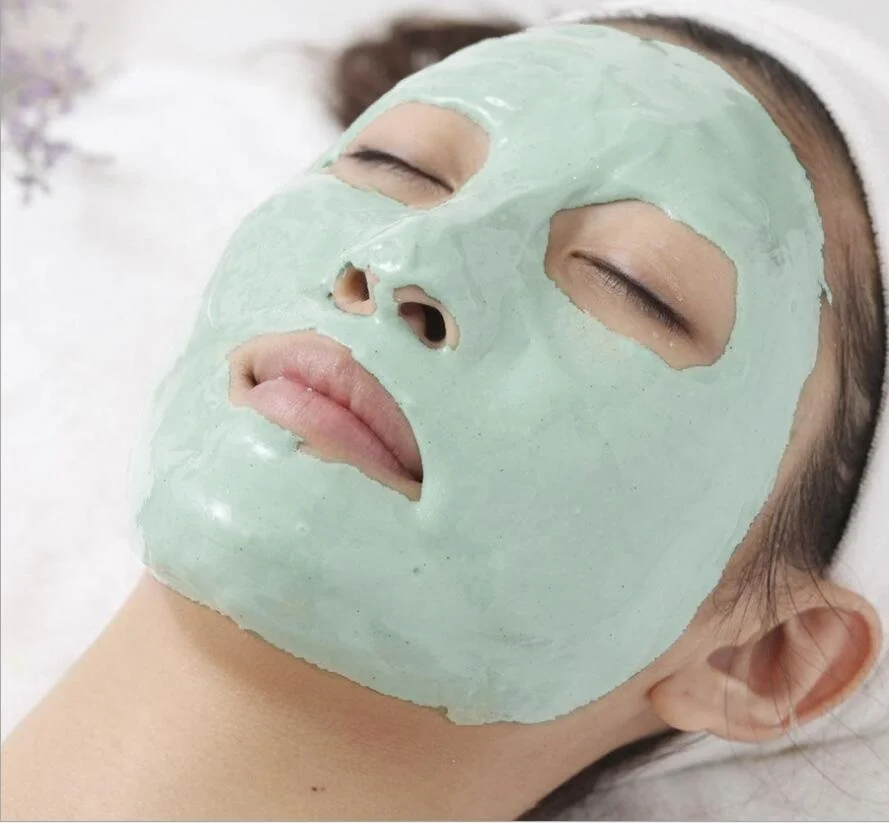 

Spirulina peel off whitening mask powder alginate mask powder, Green
