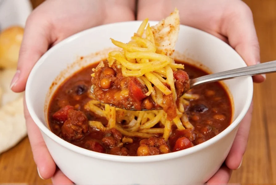 Chili ingredients on a cutting board