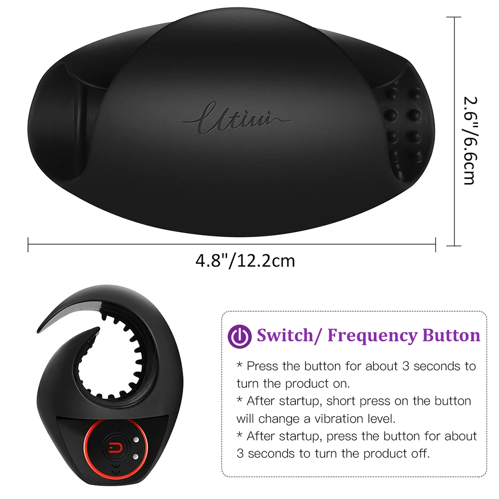 
Male Masturbator Cup Handheld Liquid Silicone Vibrating Masturbation Toys with 7-Frequency Powerful Bullet Vibrator 