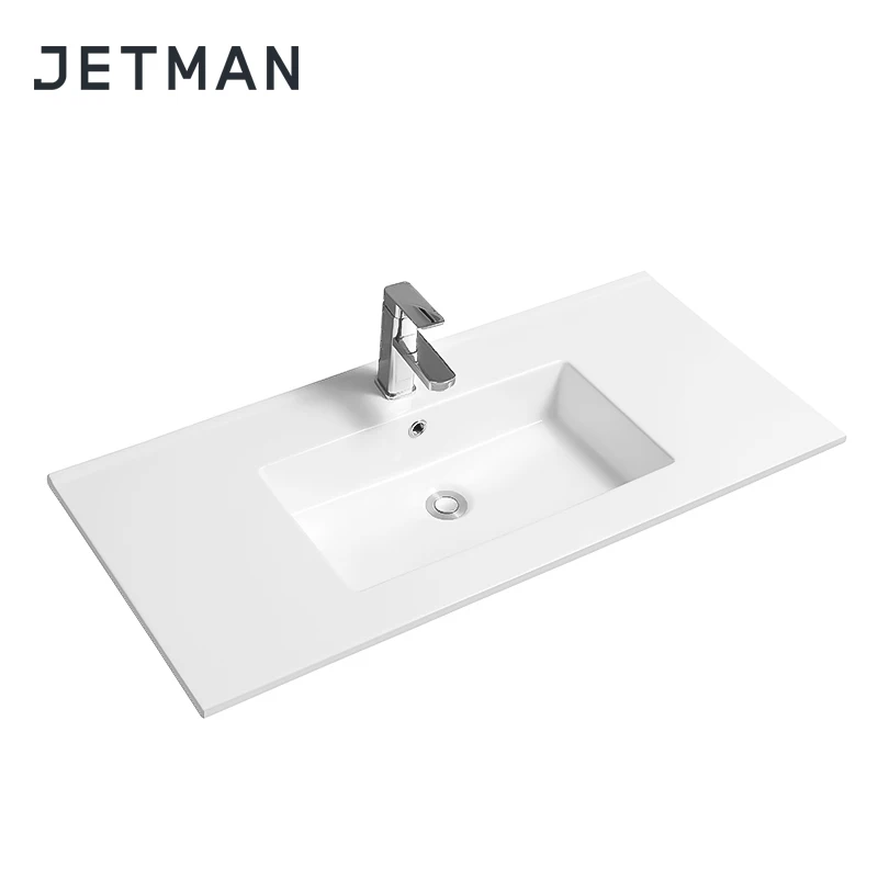 
JM4012-81 810*460*160 hot sale rectangular thin edge cabinet bathroom wash basin sink 