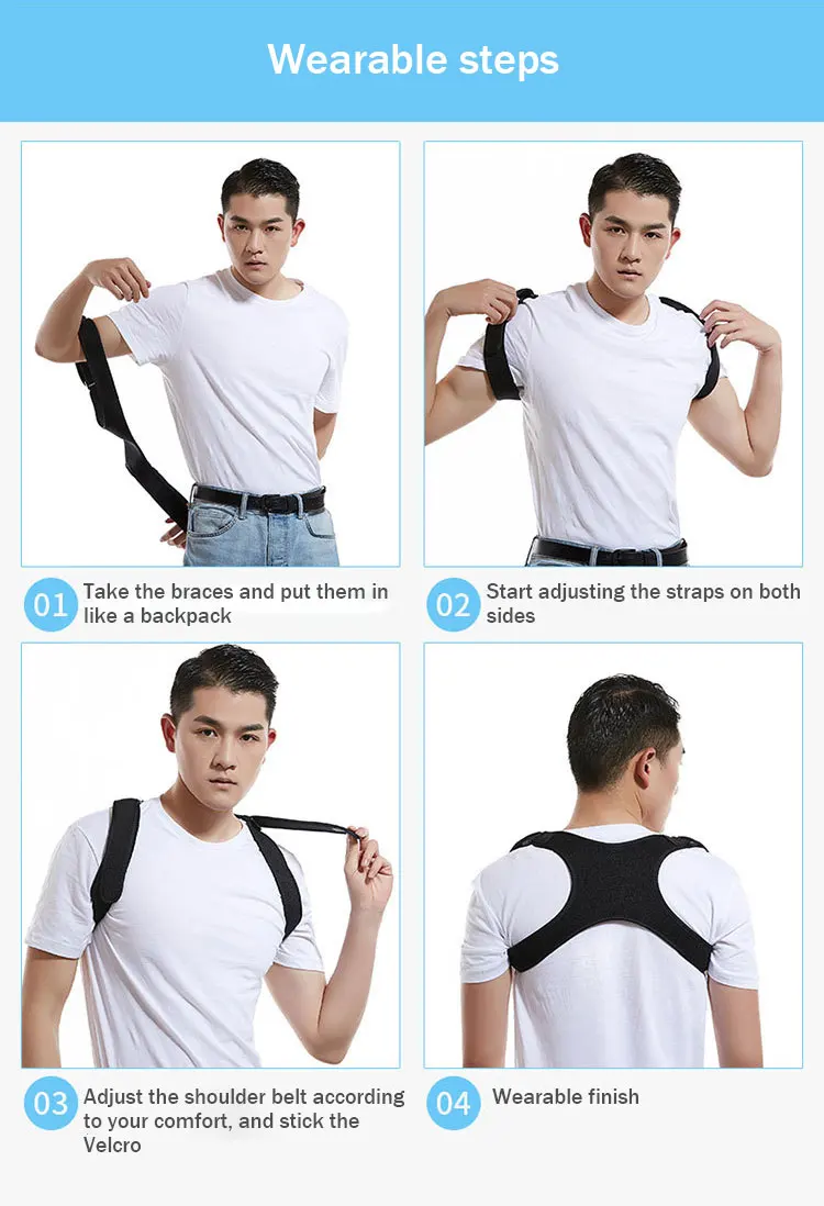 Fix Shoulder Posture Support Belt Adjustable Back Posture Corrector Posture