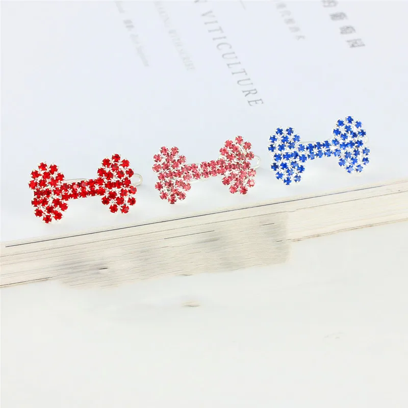 

High Quality Popular Rhinestone Dog Pet Hair Accessories Dog Hair Clip Cute Puppy Hairpin