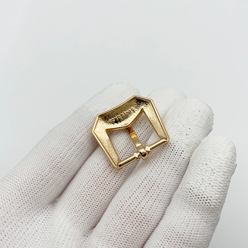  Ladies decorative gold custom  brand logo garment belt metal buckles supplier