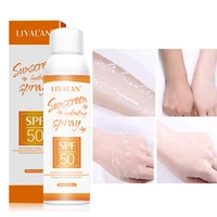 

LIYALAN Wholesale Private label natural organic body and face sunblock moisturizing spf 50 sunscreen spray