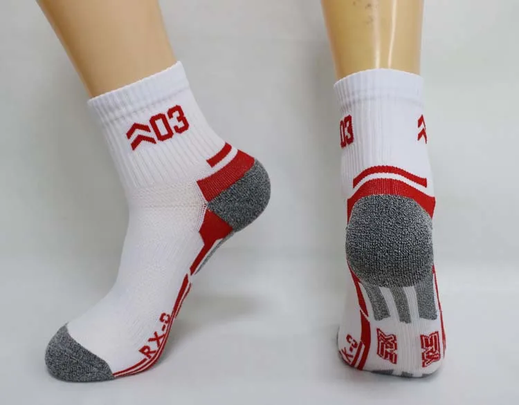 Men's half terry sox custom sport sock running cycling socks mesh sox colorful sock