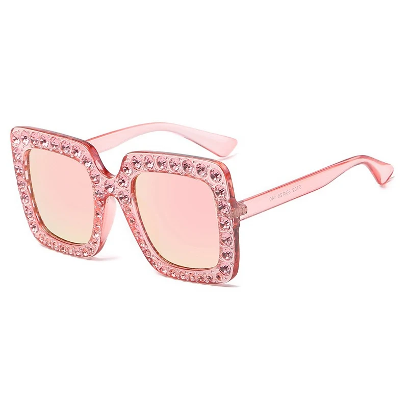

Wholsale Multi Color Bling Oversize Frame Shades Glasses Sunglasses With Diamonds, Colorful or customizable