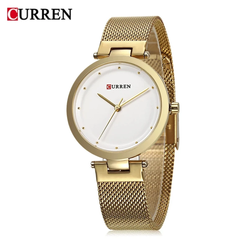 

Hot Fashion Quartz Watch Women Gold Steel Mesh Bracelet Casual Ladies Wrist Watches Luxury Brand Curren Relogio Femininos Gifts