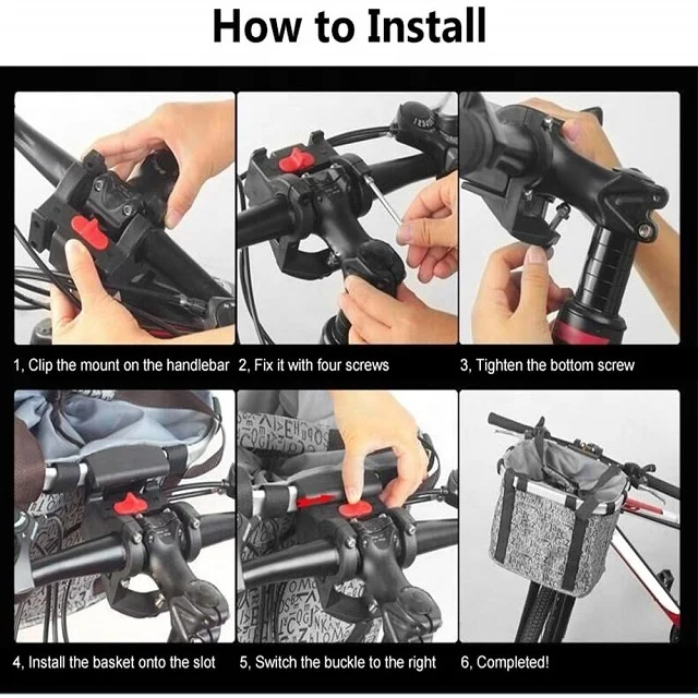 
Folding Small Pet Cat/Dog Carrier Front Bicycle Basket Quick Release Easy Install Cycling Bag Mountain bike/bicycle 