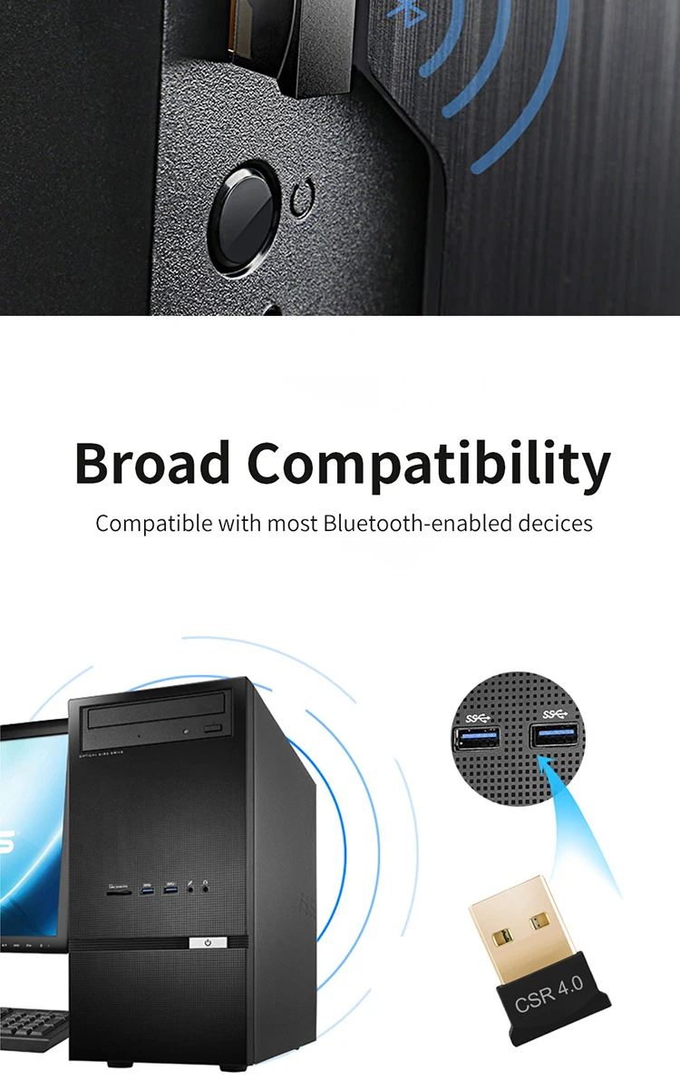 Adattatore USB Trasmettore Compatibile Bluetooth 4.0 Per - Foto 8