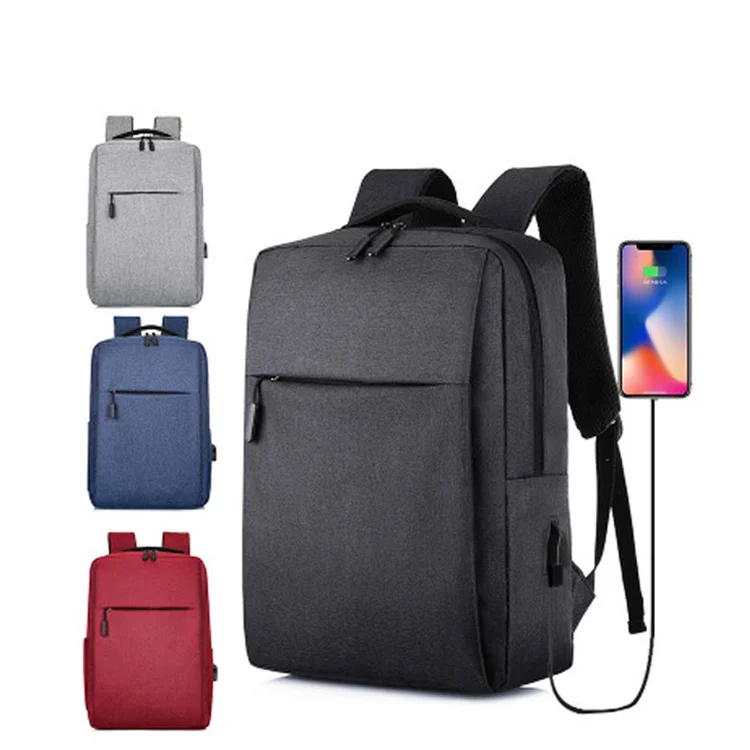 

OMASKA Promotion Mens Travel Business Antitheft Laptop School Student Notebook Backbags Gift Backpack With USB Charging Port, Black,gray,blue,red