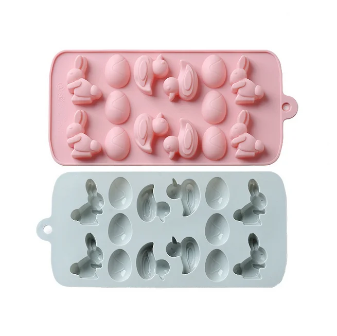 

Wholesale Silicone Candy Pudding Maker Easter Rabbit Duck Design Baking Tool