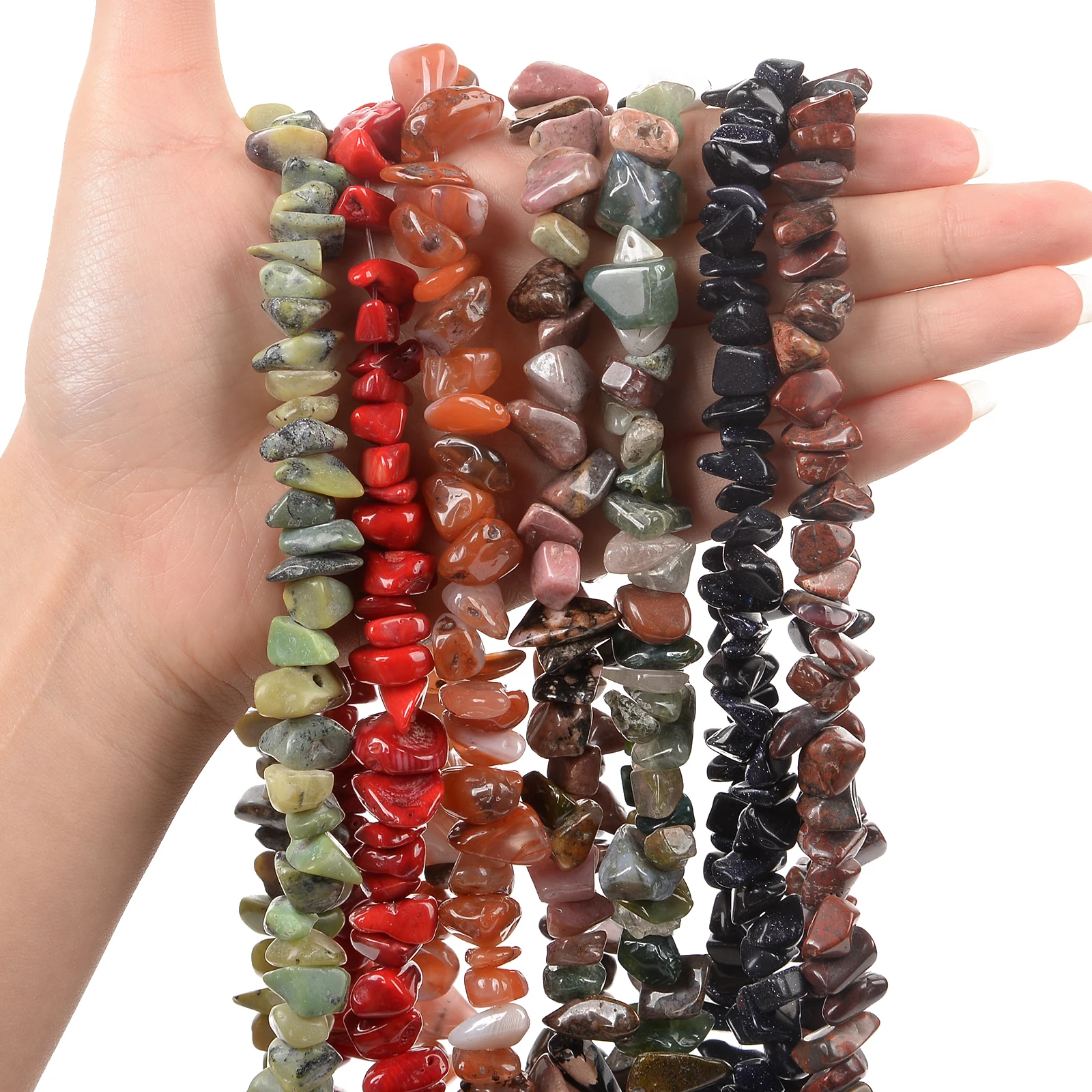 

Multi Kinds Sandstone Redston Aventurine Stone Chips Beads Strands Natural Loose Beads For Jewelry Making DIY Bracelets Handmade