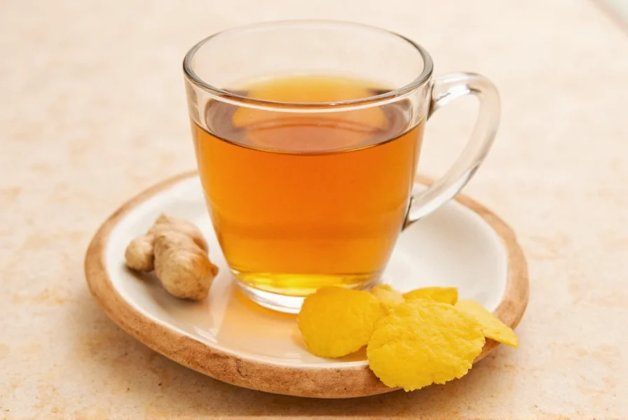 Variety of ginger tea preparations with fresh ingredients