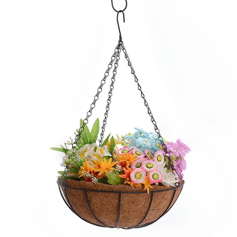 

Hanging Plant Bracket Planter With Coconut Coir Liner Plant Holder For Home Garden Decoration