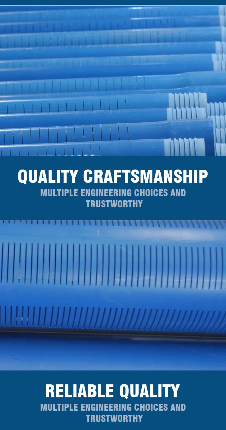 140mm 160mm Pvc Well Casing Screen Pipe Factory Price Thread End Pvc 