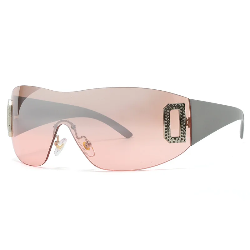 

Trending Sun Glasses Women Ladies 2023 Wrap Around Shades Eyewear Gafas De Sol Punk One Piece Oversized Rimless Sunglasses