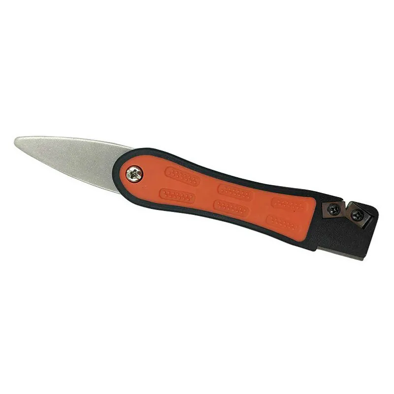 

4 In 1 Outdoor Multifunction Mini Knife Sharpener Camp Knife Sharpener Dmd Portable Sharpening Tool, Orange