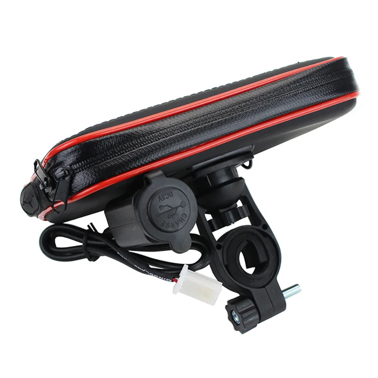 

High Quality Motorcycle Phone Holder Waterproof Bag With USB Charger For Motorcycle, Black