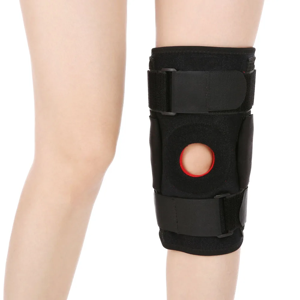 

Comfortable Breathable Hinge Knee Support Orthopedic Medical Aluminum Knee Brace With CE ISO13485, Black