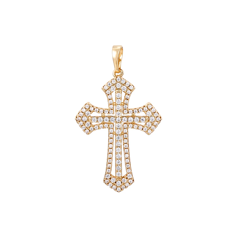 

32221 Xuping gold christian jewelry zeircon cross pendant
