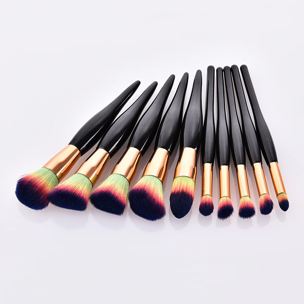 

10pcs vegan makeup brush set custom low moq makeup brushes wholesaler