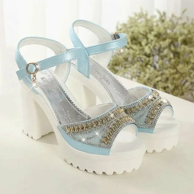 

2020 blue high quality designer high heels size 44 floral high heels fashion heels high shoes sexy 2018, 3 types