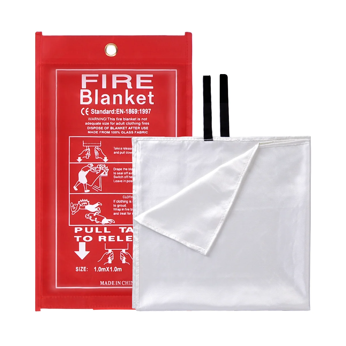 

Local stock in America! Winmax reasonable price fire fighting equipment 1.2M*1.2M fiberglass cloth welding fire blanket