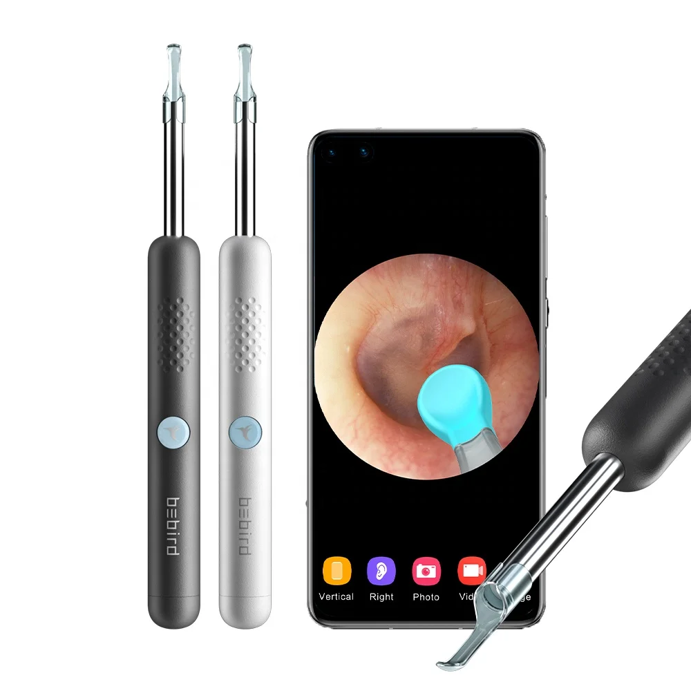 

Bebird R1 ear smart clean earwax cleaning endoscope 3MP micro scope camera with 1080P health image, Black, white
