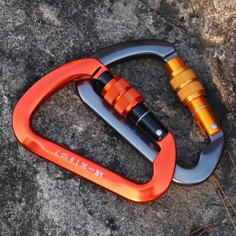 

JRSGS Whosale High Strength Aluminum Snap Hook Safety Climbing Locking Carabiner Clip For Outdoor Customized Logo/Color S7112B