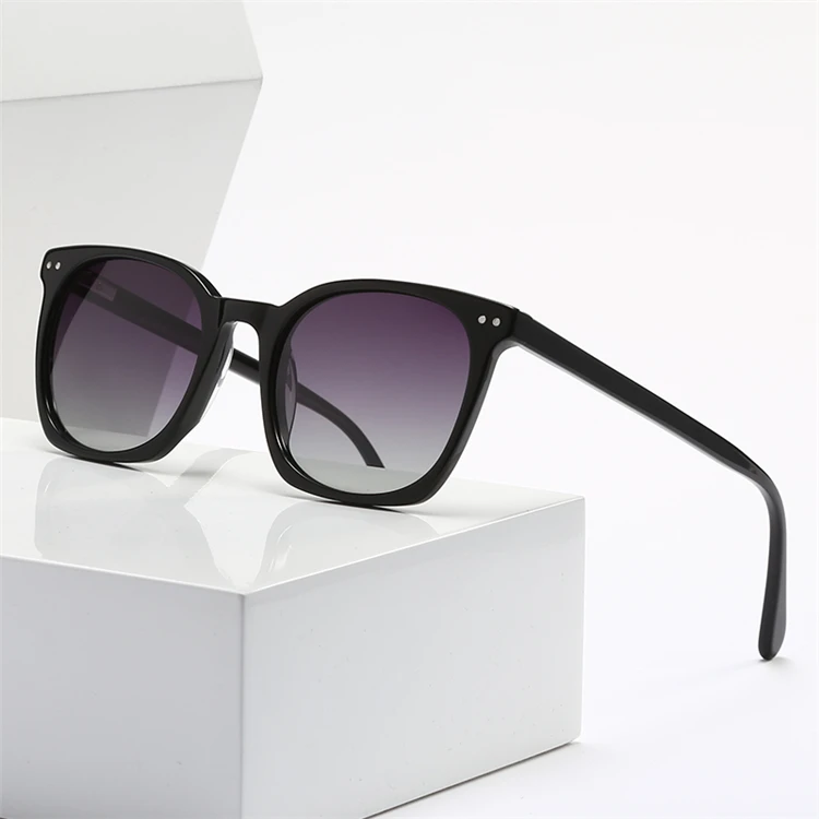 

High Quality Black Colorful Comfortable Polarized Lens Acetate Sunglasses with Spring Hinge