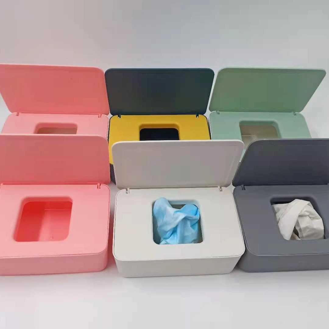 

dispenser facemask Napkin facial wet tissue storage box with lid organizer holder case with lid cubby bracket cabinet dustproof