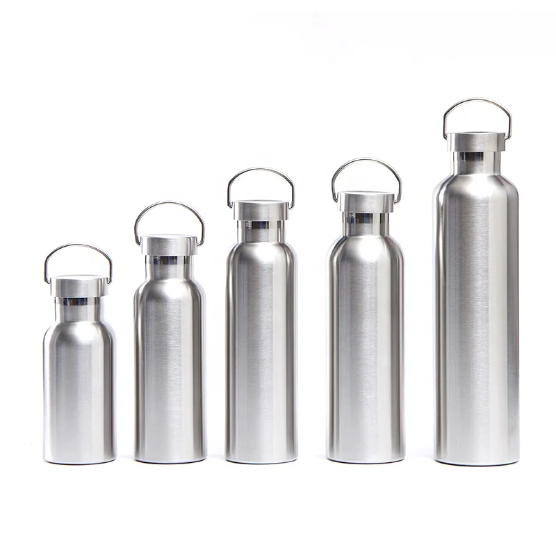 

In Stock 350/500/600/750/1000 ml Double Wall vacuum flask stainless steel thermal bottle sliver bottle