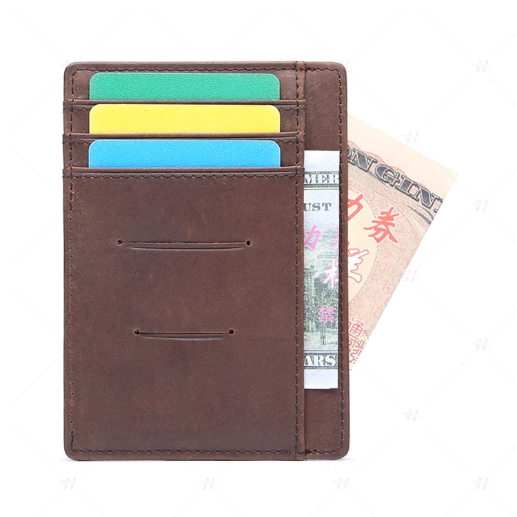 

2021 Hot Selling Popular Custom Design Leather Guitar Pick Slim Card Holder Card Wallet ID Card Wallet